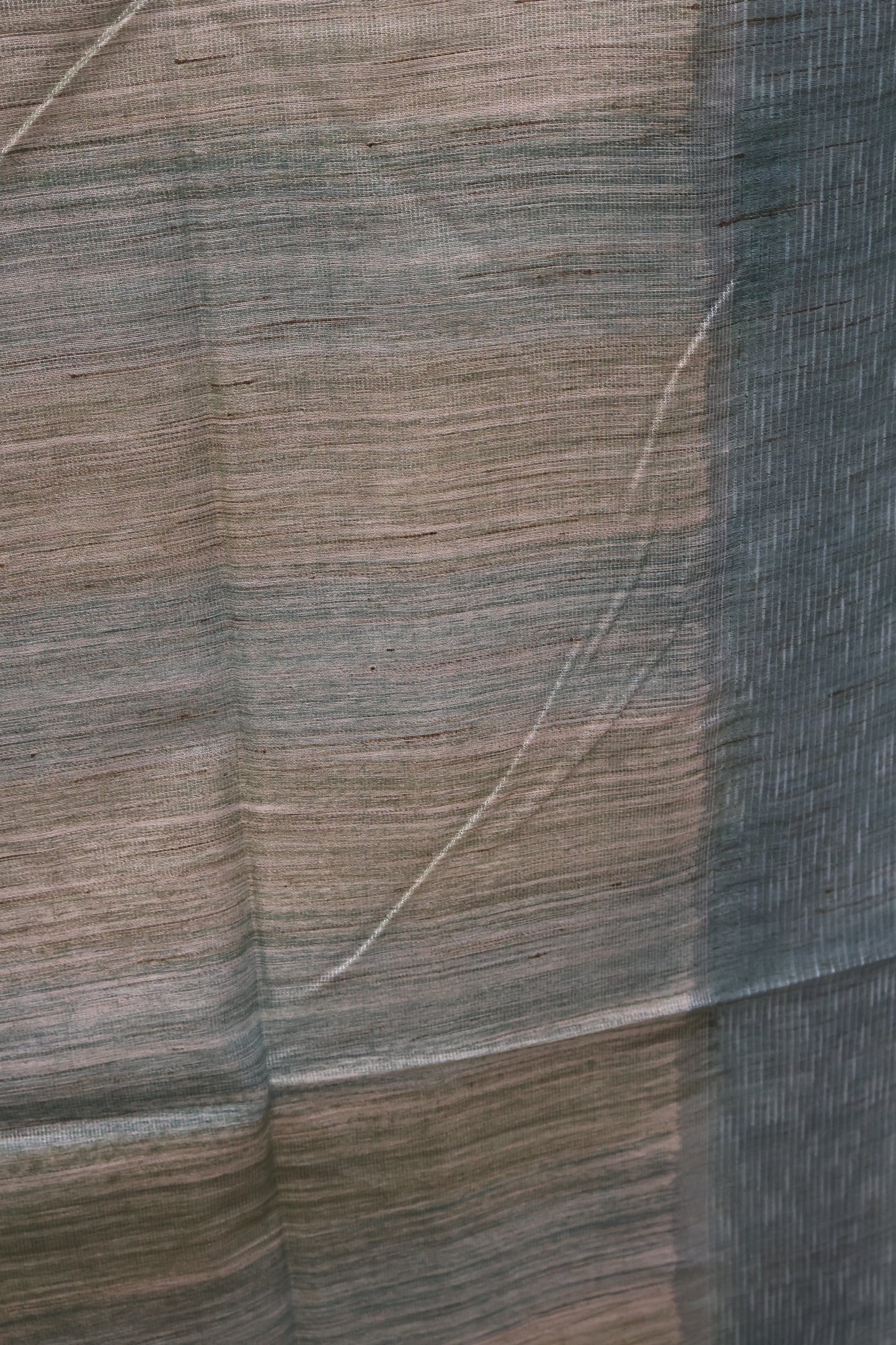 Tissue Tussar Saree-Hand Paint-Sea Blue