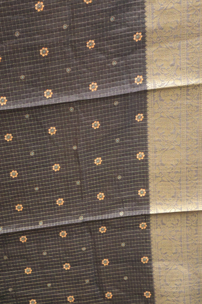 Semi Dola Silk Saree-Brick Red Kalamkari Zari