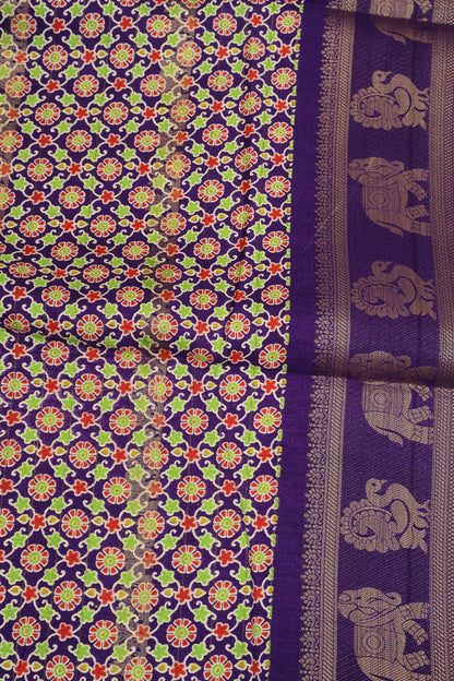 Semi Dola Silk Saree-Purple