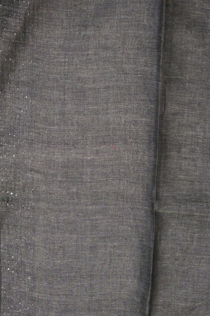 Linen Saree -Green Wavy Chumki