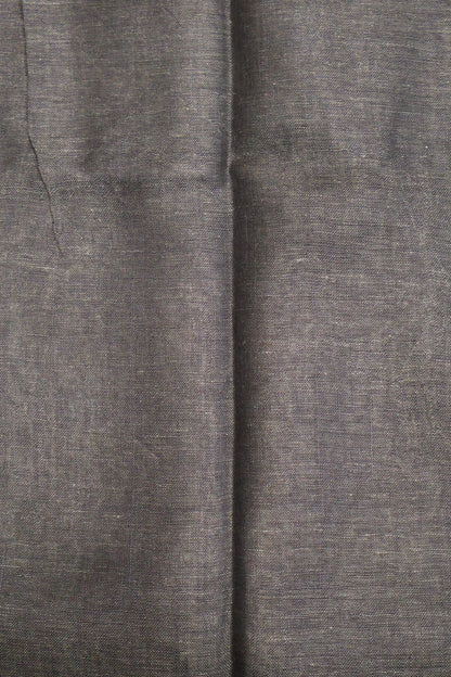 Linen Saree -Dark Mehandi Green Chumki Work