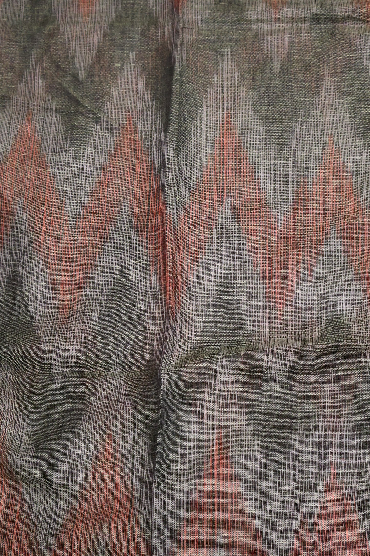 Linen Saree -Green Double Colour Zari