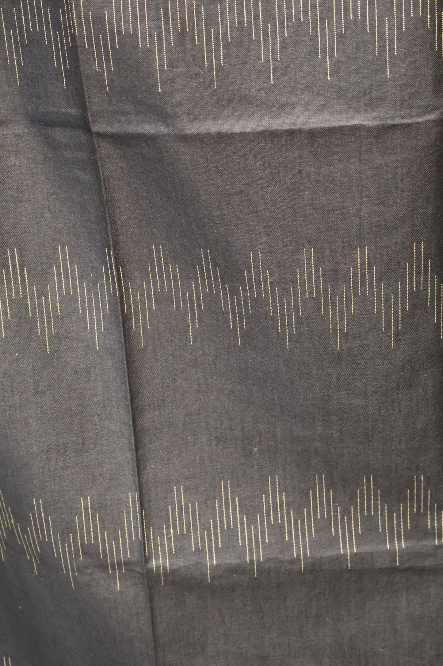 Linen Saree -Black Ikkat Weaving