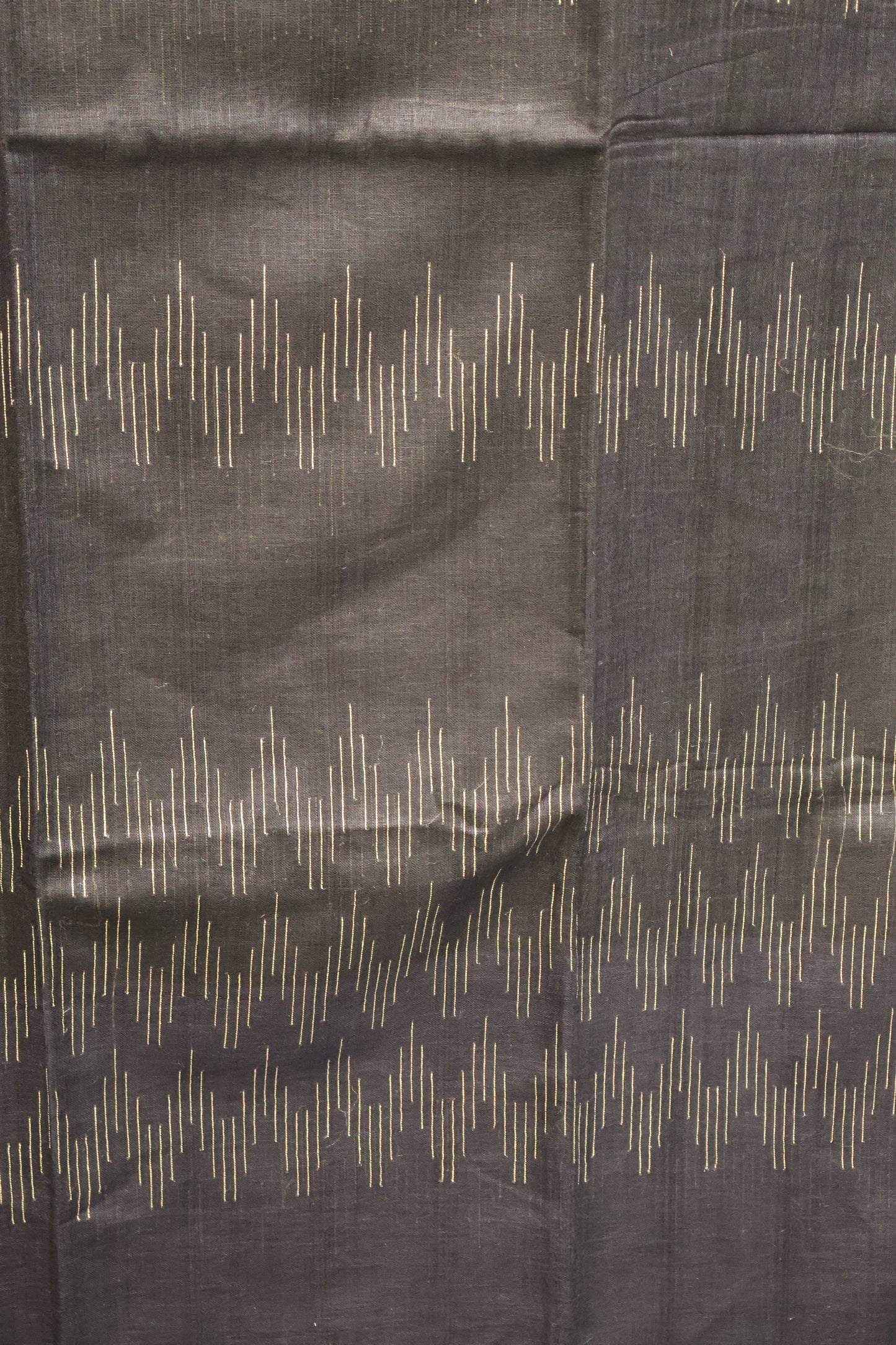 Linen Saree -Black Ikkat Weaving