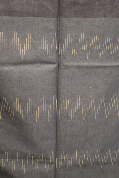 Linen Saree -Wine Ikkat Weaving