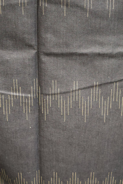 Linen Saree -Peacock Blue Ikkat Weaving