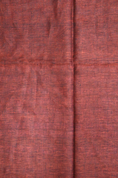 Linen Saree - Line Pattern-Maroon