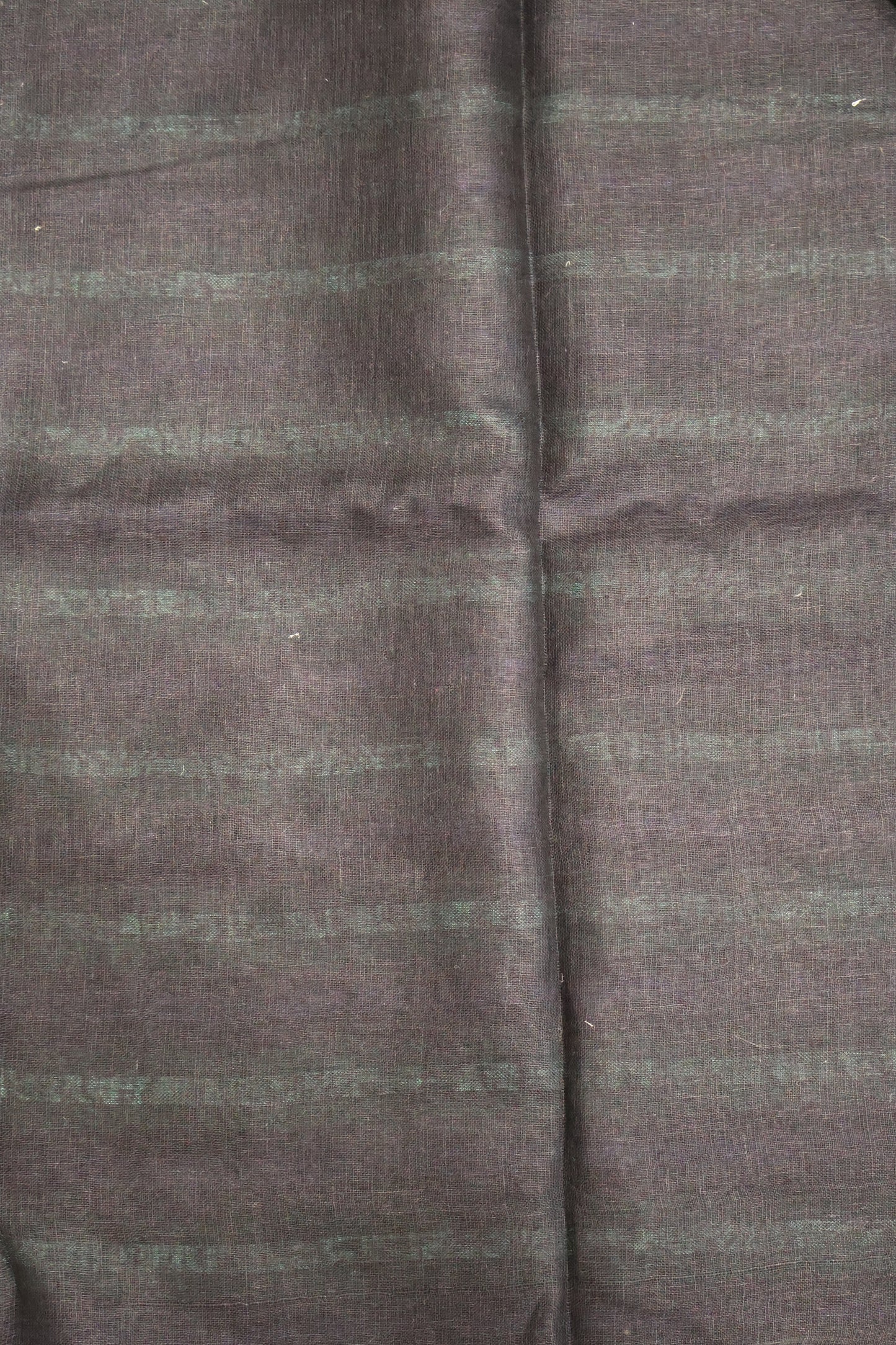 Linen Saree -Black Zari-Green