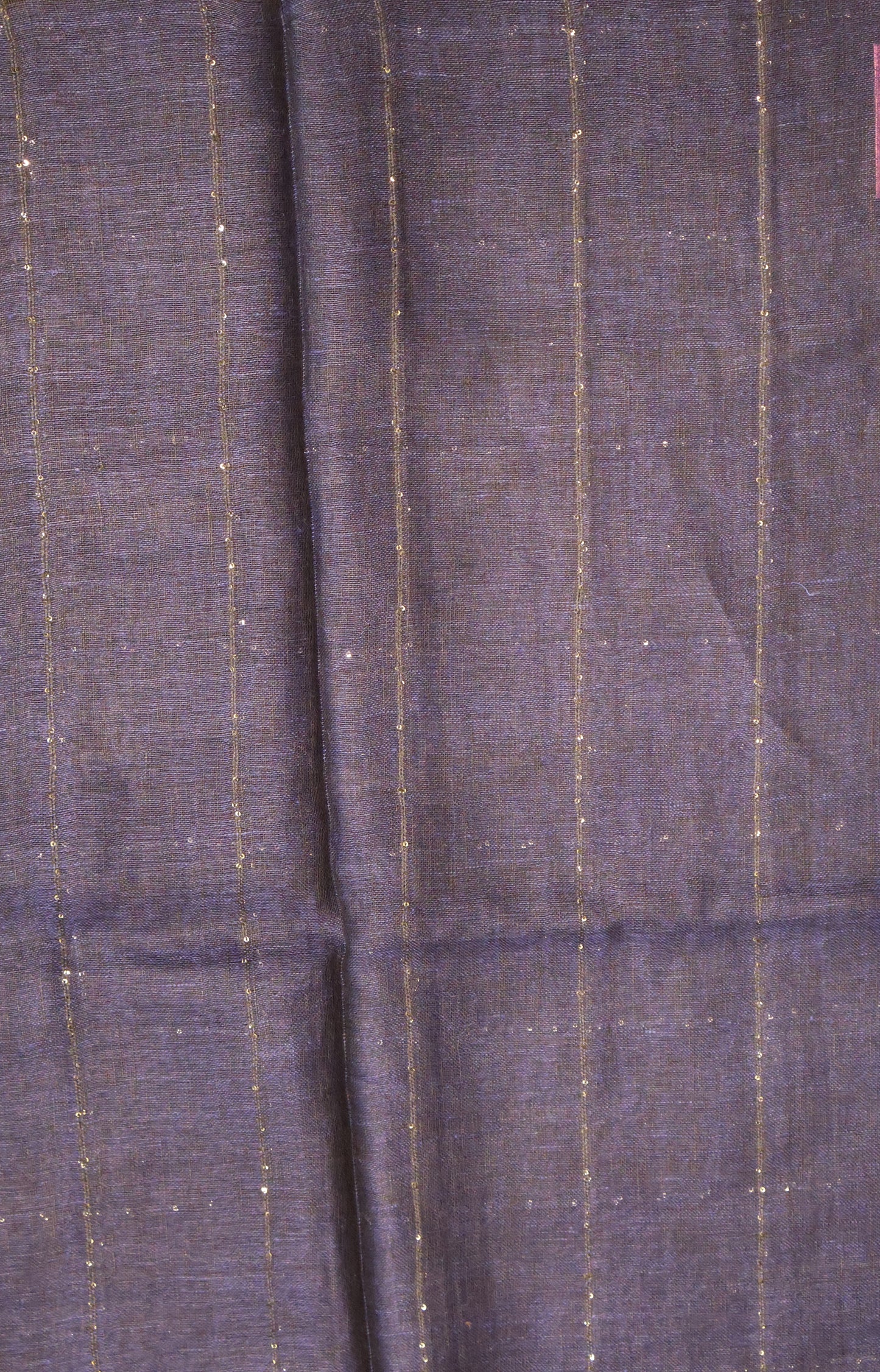 Linen Saree -Chumki Checks Pattern-Blue