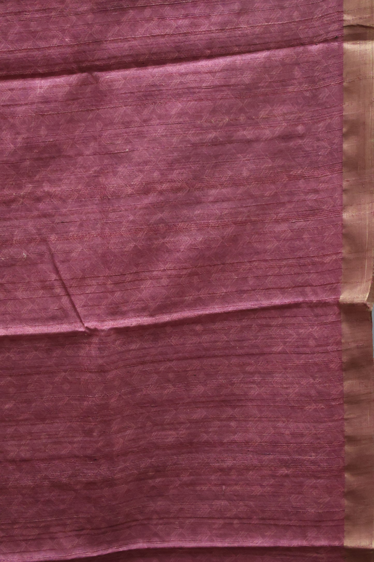 Pure Matka Tussar Saree-Dark Pink Crane Colorful Theme Print