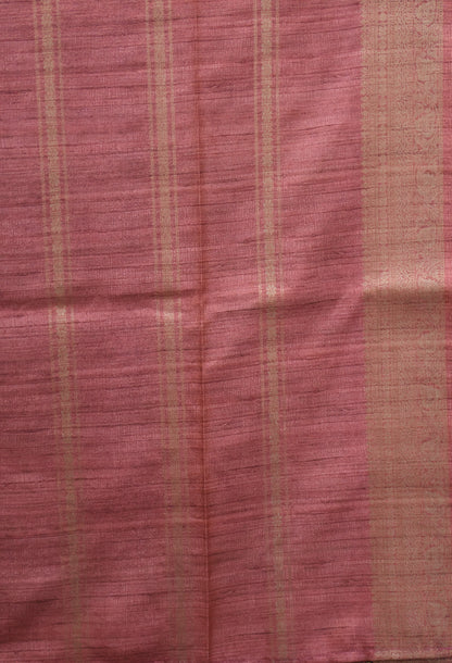 Semi Tussar Saree Kalamkari Print-Mustard