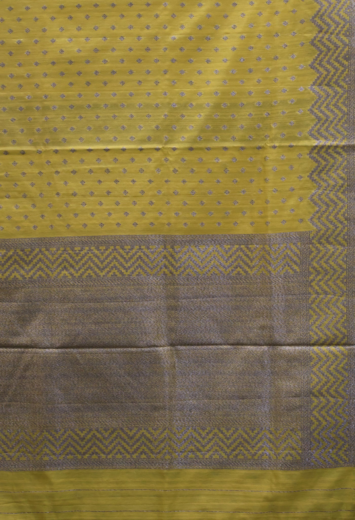 Semi Tussar Saree - Yellow