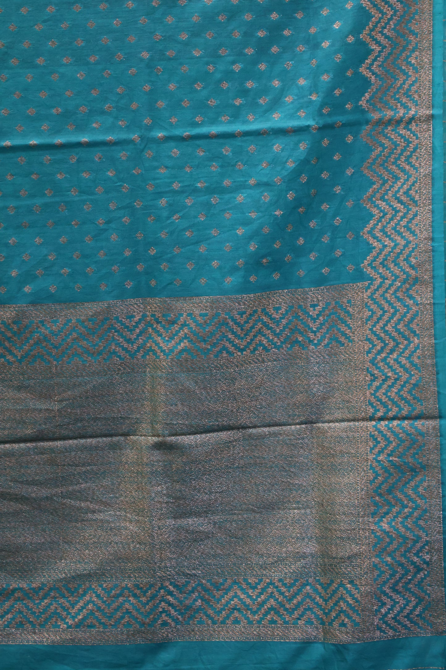 Semi Tussar Saree -Ramar Blue