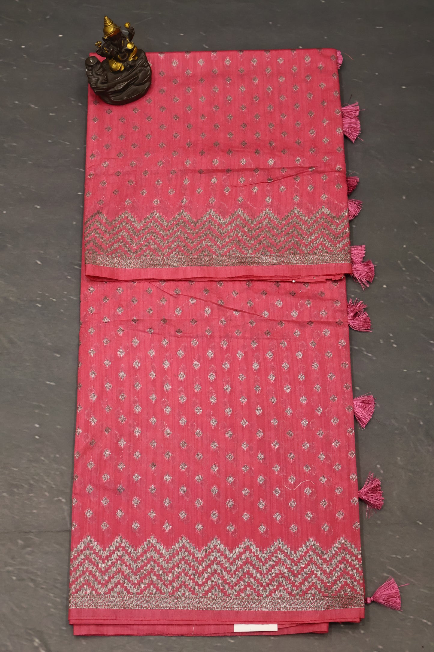 Semi Tussar Saree -Pastle Pink