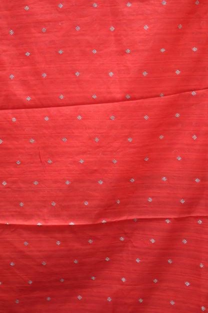 Semi Tussar Saree -Red