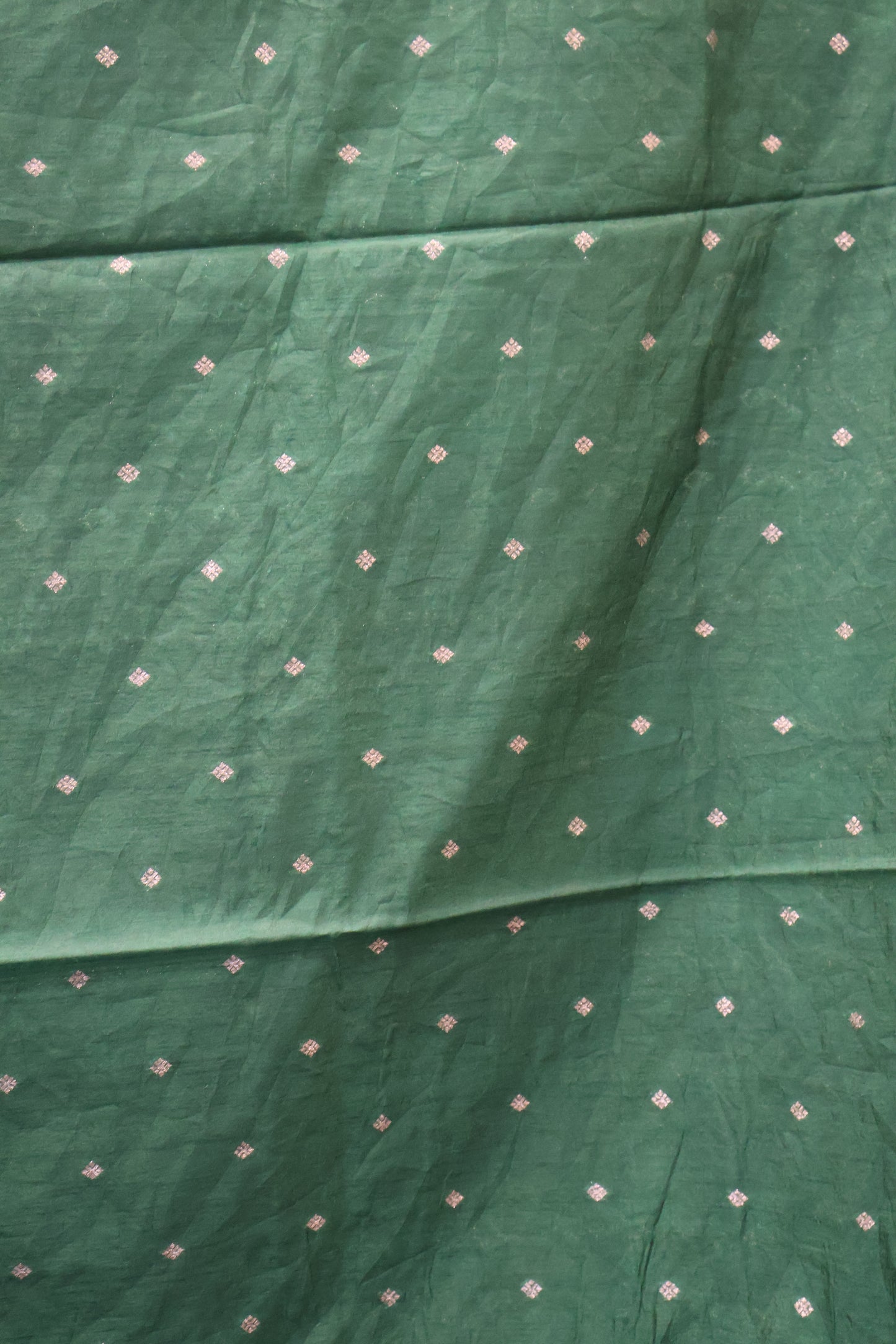 Semi Tussar Saree -Bottle Green