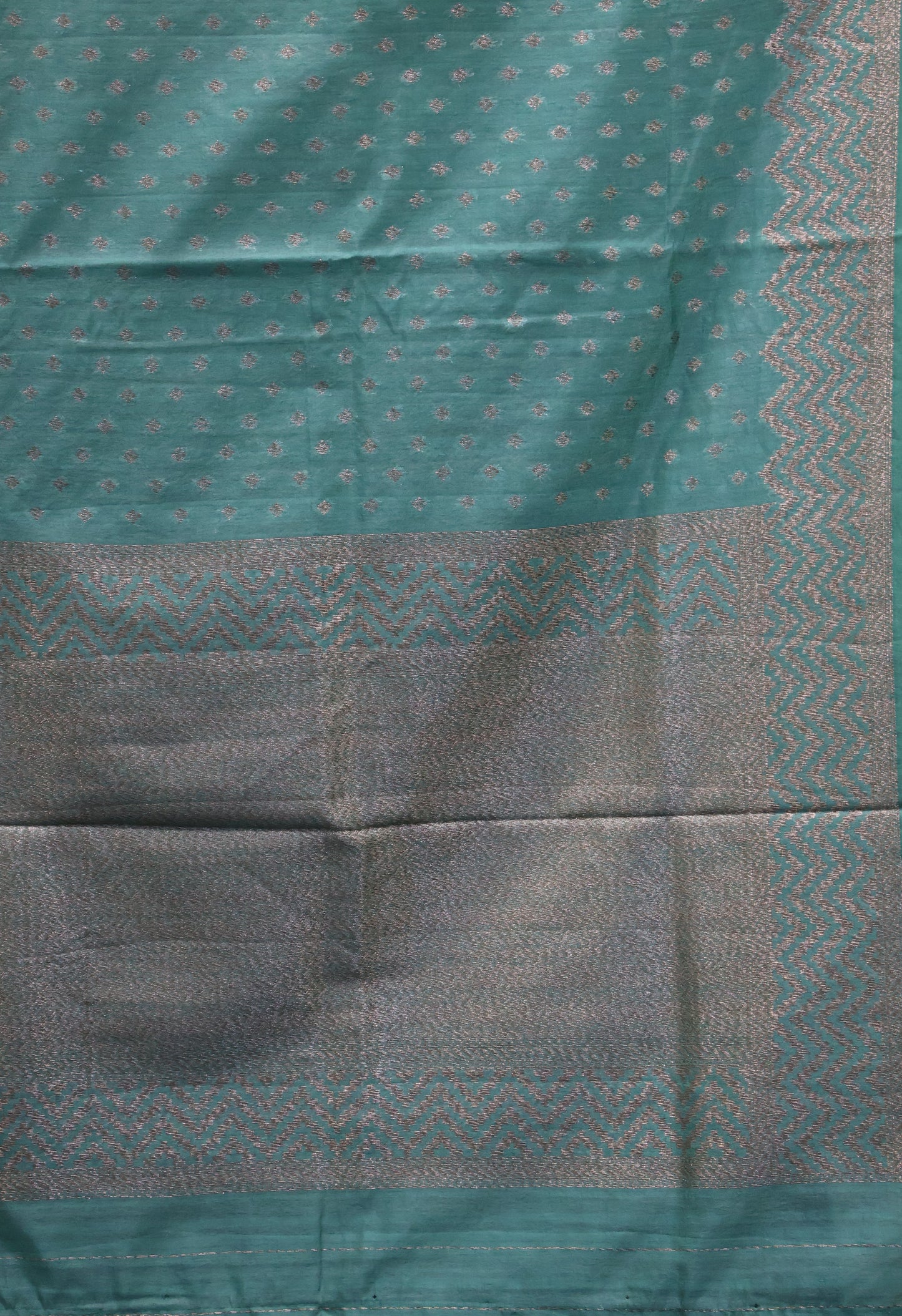 Semi Tussar Saree -Sea Green