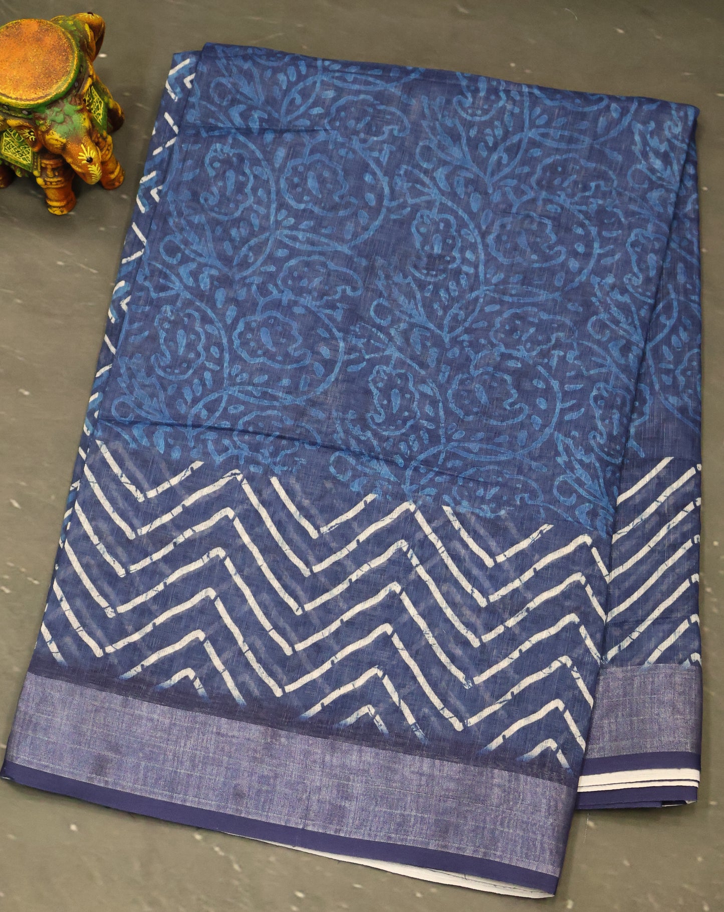 Indigo Linen - Blue Knot Digital Print