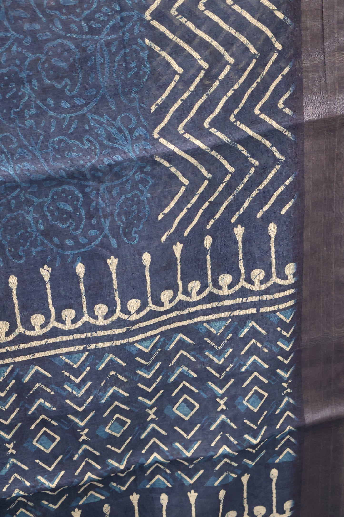 Indigo Linen - Blue Knot Digital Print