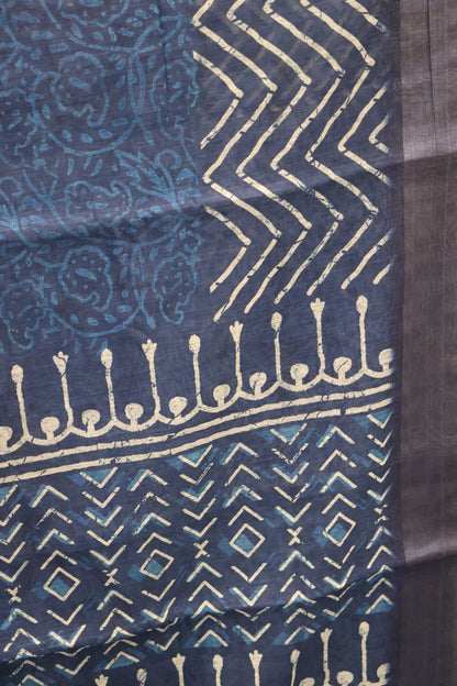 Indigo Linen - Blue Knot Digital Print