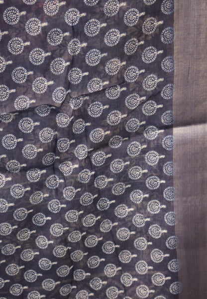 Indigo Linen - Blue Tree Digital Print