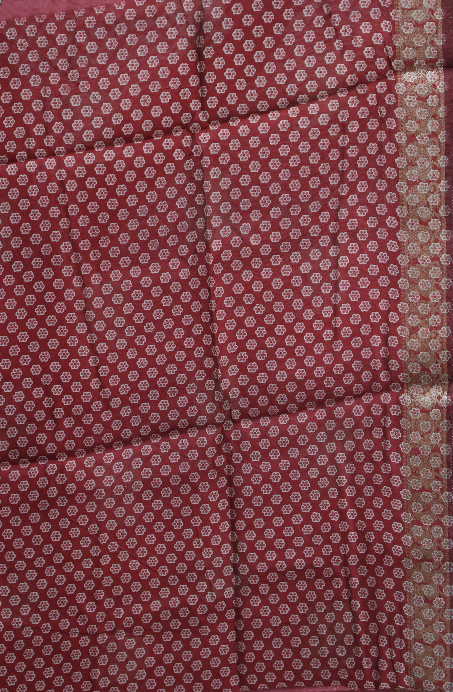 Mangal Giri Silk Saree-Dark Pink Pichwai Print