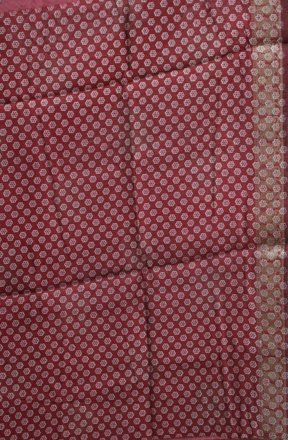 Mangal Giri Silk Saree-Dark Pink Pichwai Print