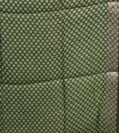 Malai Cotton Saree-Olive Green Pichwai Print