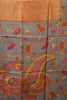 Tussar Saree Zari Zigzag Pattern - Orange thumbnail