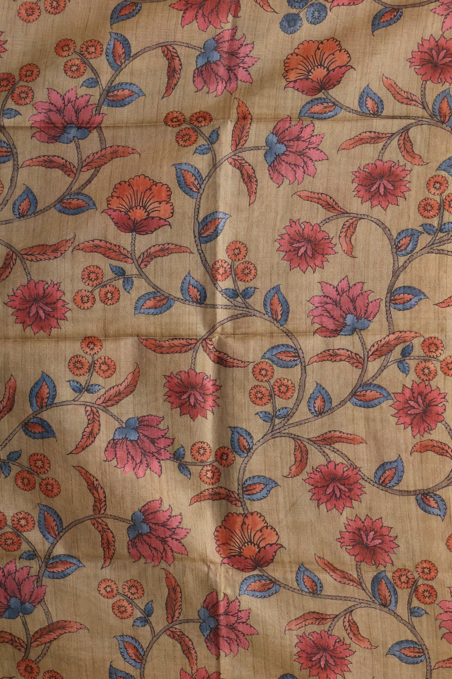 Tussar Saree Zari Manga Pattern - Blue