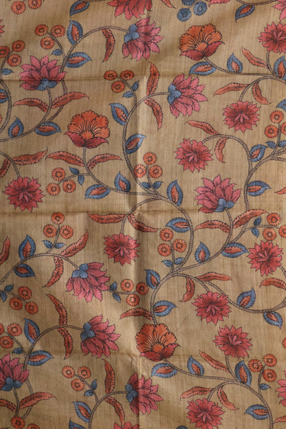 Tussar Saree Zari Manga Pattern - Blue