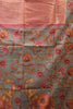 Tussar Saree Zari Manga Pattern - Pink thumbnail