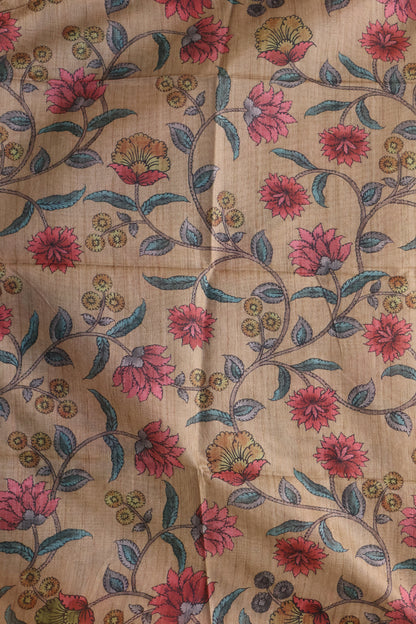 Tussar Saree Zari Manga Pattern - Green