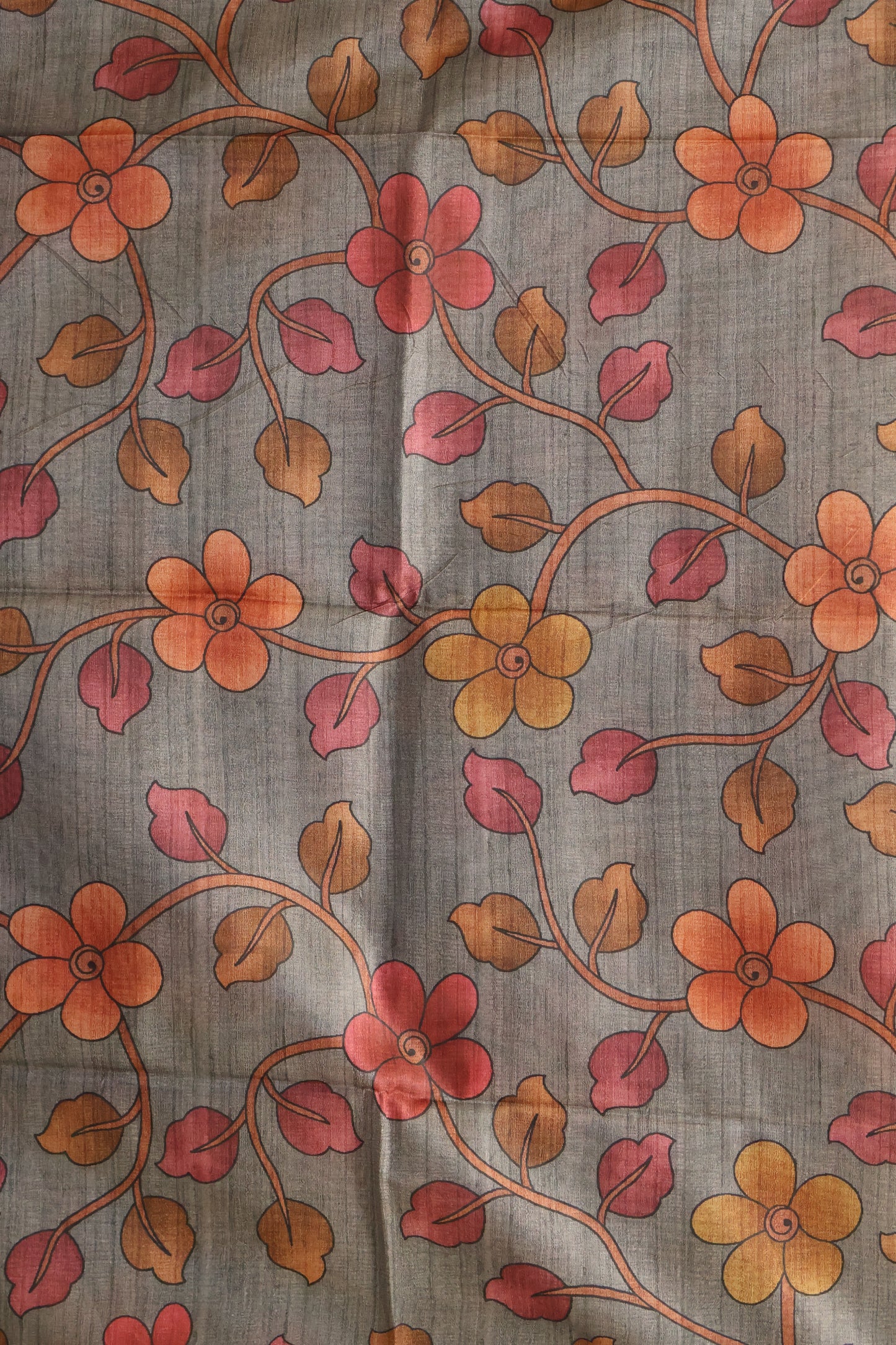 Tussar Saree Zari Lotus Pattern - Pink