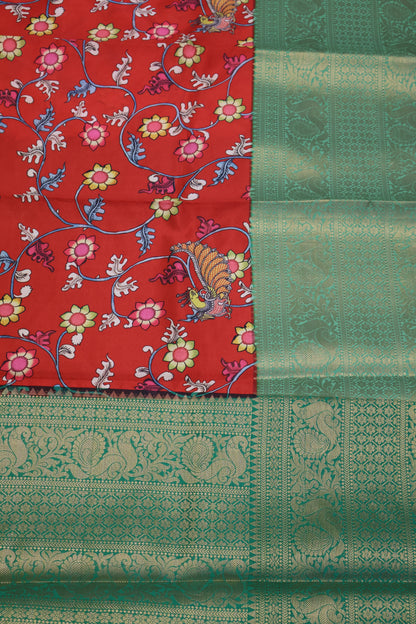 Pure Chanderi Saree-Red Big Border