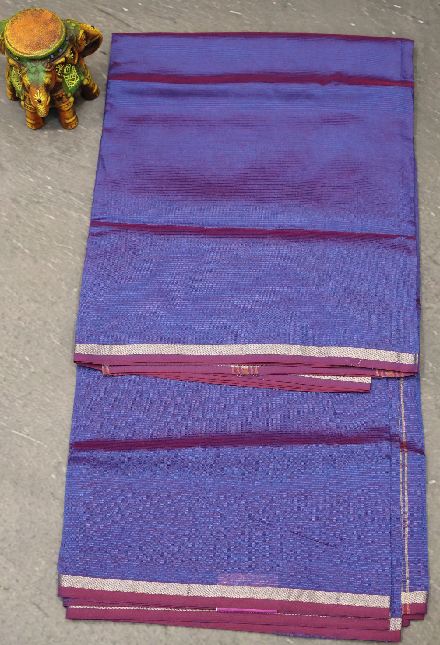 Mangal Giri Silk Saree-Blue