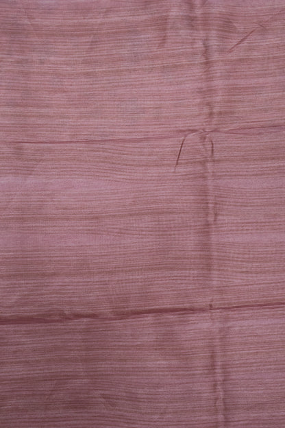 Semi Printed Silk Saree -Dusky Rose Kalamkari Body