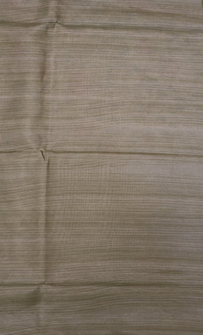 Semi Printed Silk Saree -Green Kalamkari Body