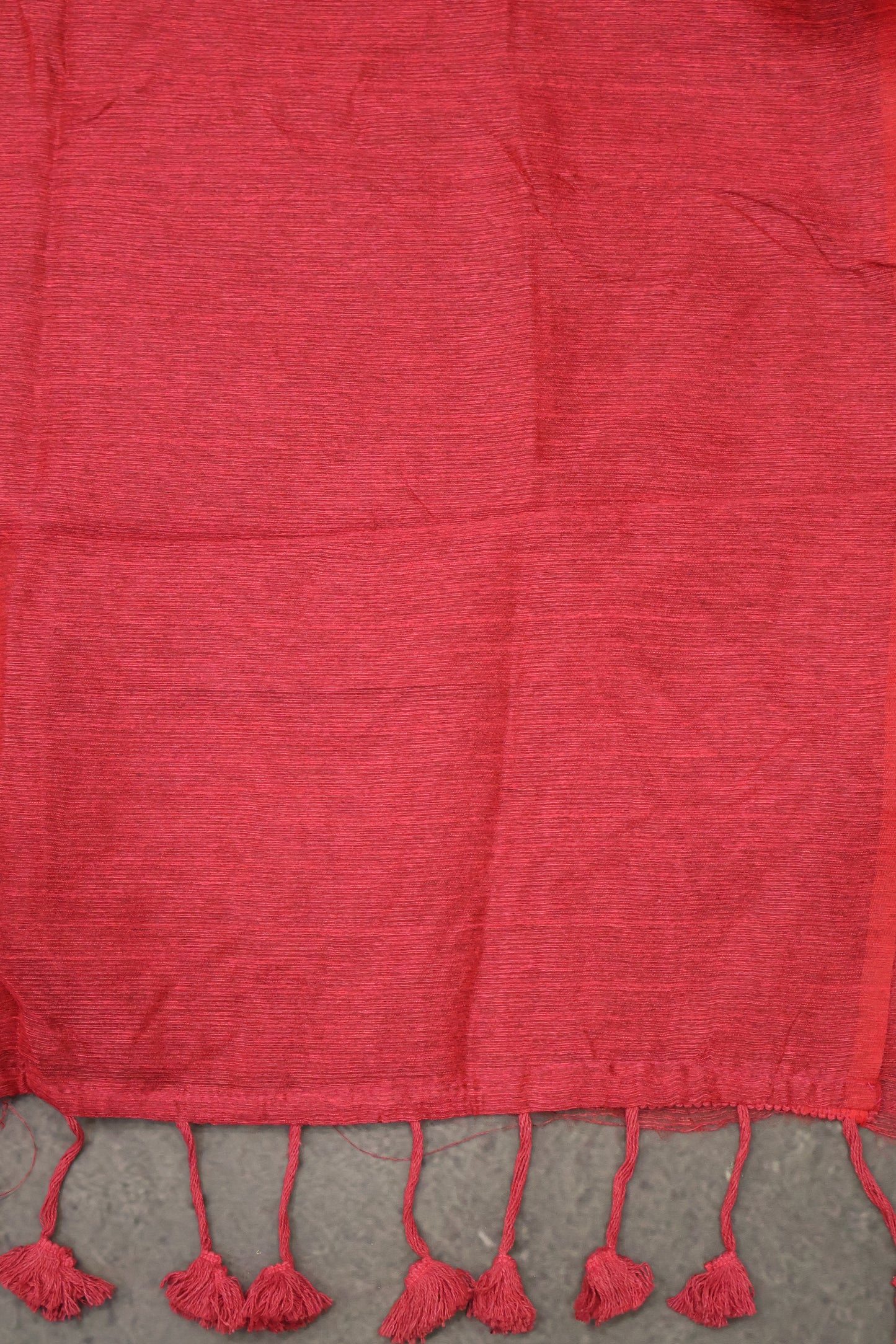 Khadi Cotton Saree -Dark Pink Plain