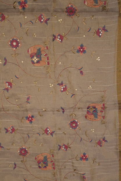 Khadi Cotton Saree -Dark Pink Plain