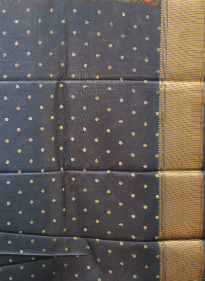 Dola Silk Saree Fusion Motif-Blue