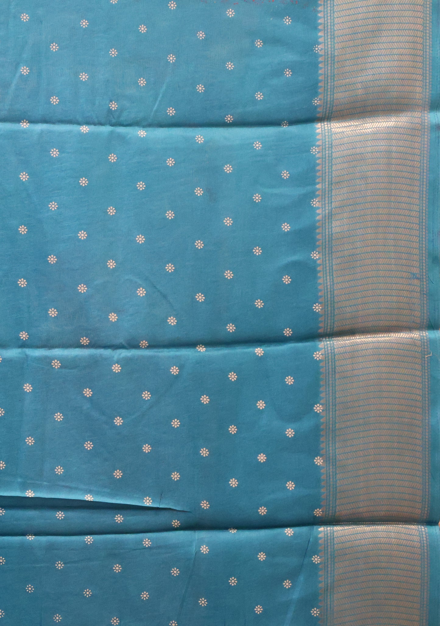 Dola Silk Saree Fusion Motif-Teal Green