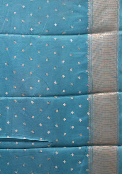 Dola Silk Saree Fusion Motif-Teal Green