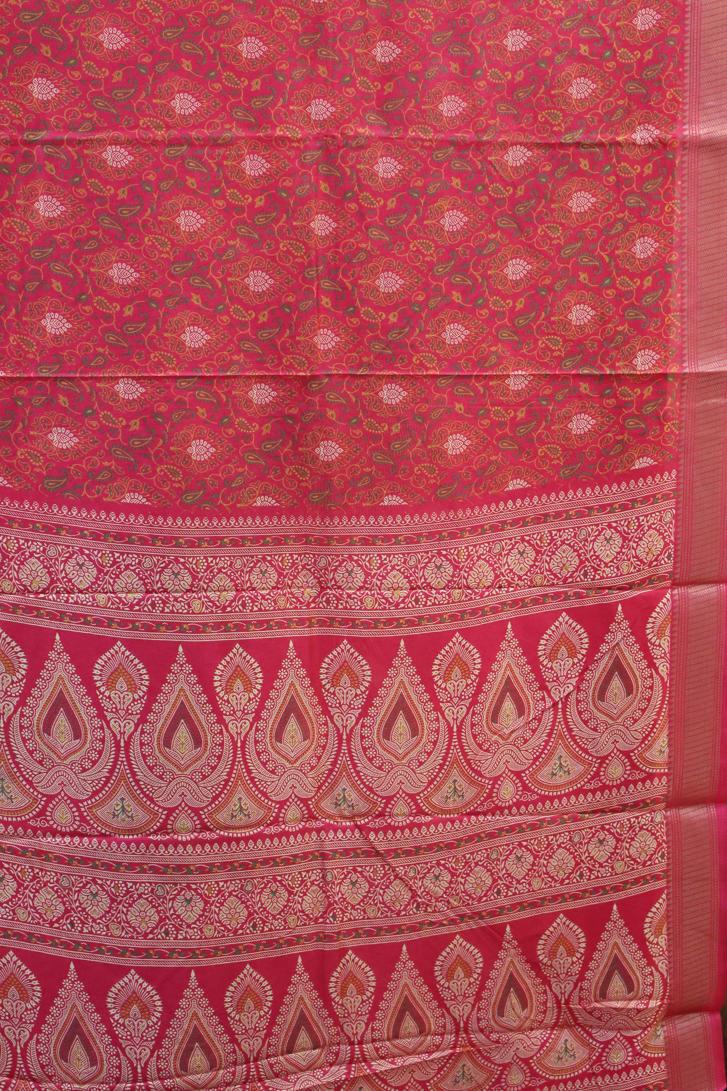 Dola Silk Saree Fusion Motif- Pink