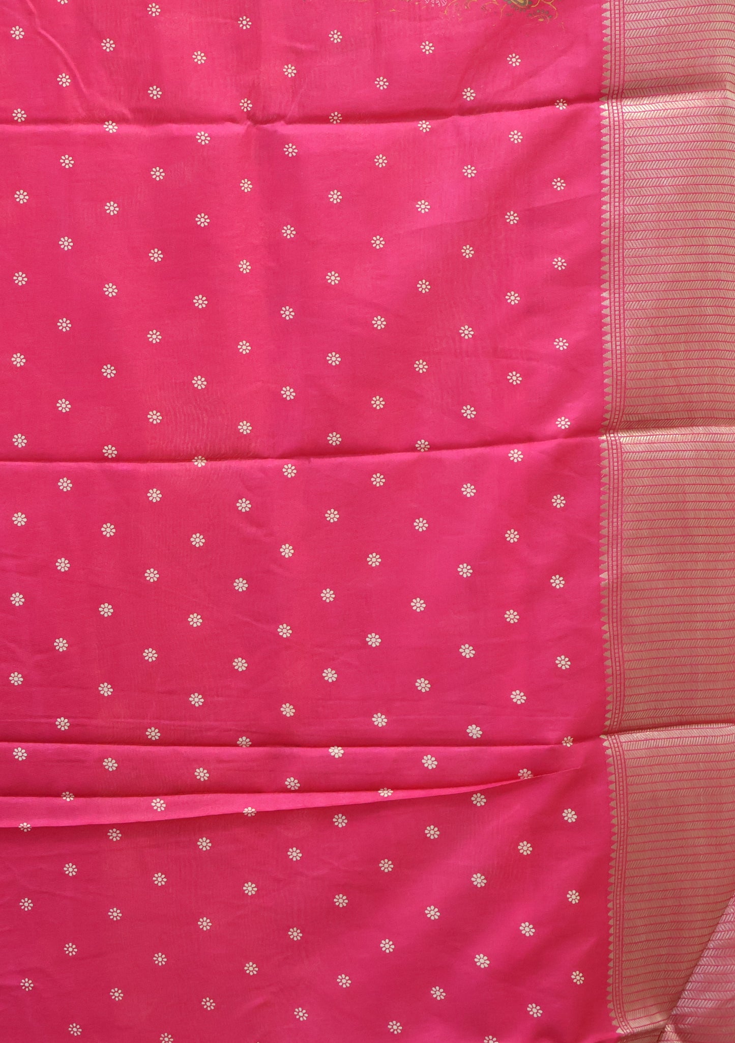 Dola Silk Saree Fusion Motif- Pink