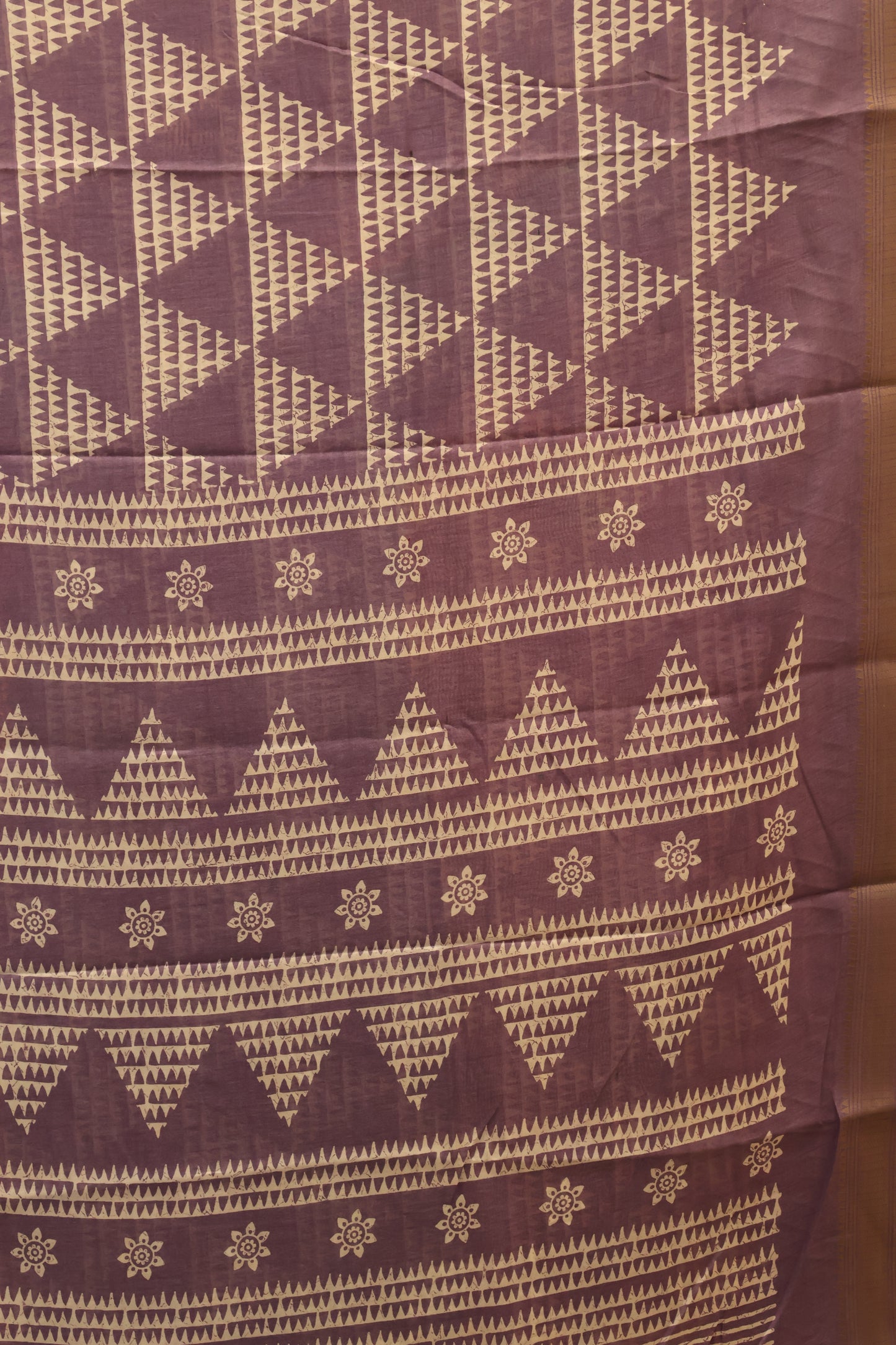 Dola Silk Saree Pyramid Pattern-Lavender