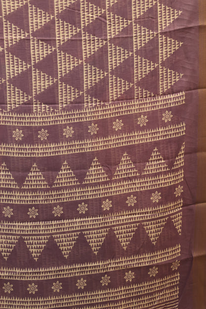 Dola Silk Saree Pyramid Pattern-Lavender