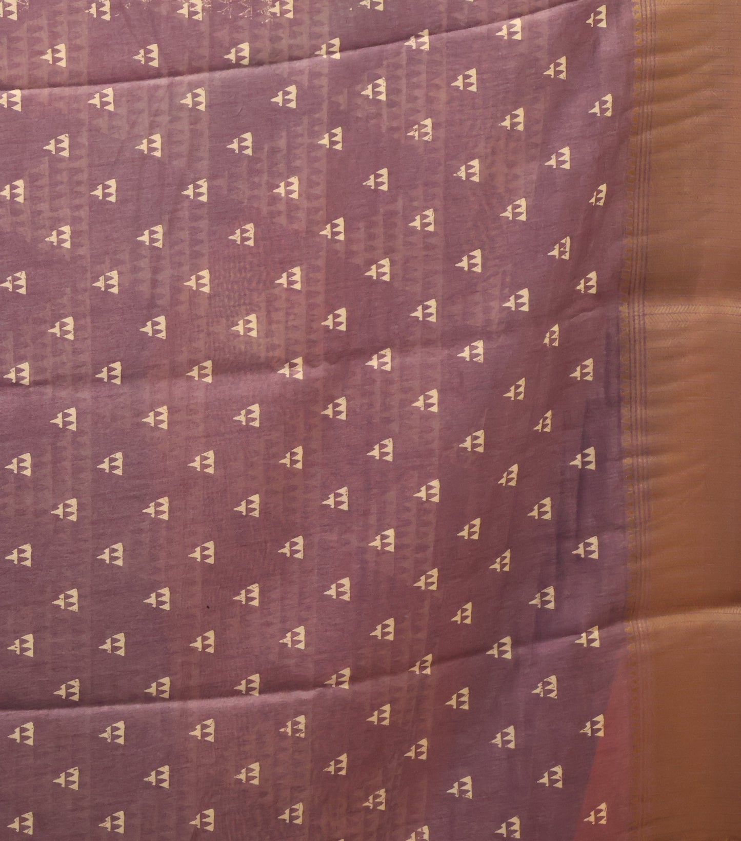 Dola Silk Saree Pyramid Pattern-Lavender