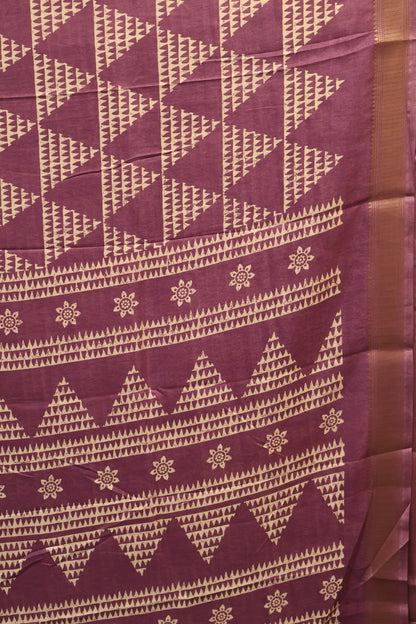 Dola Silk Saree Pyramid Pattern-Purple