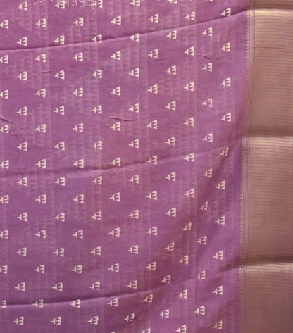 Dola Silk Saree Pyramid Pattern-Purple